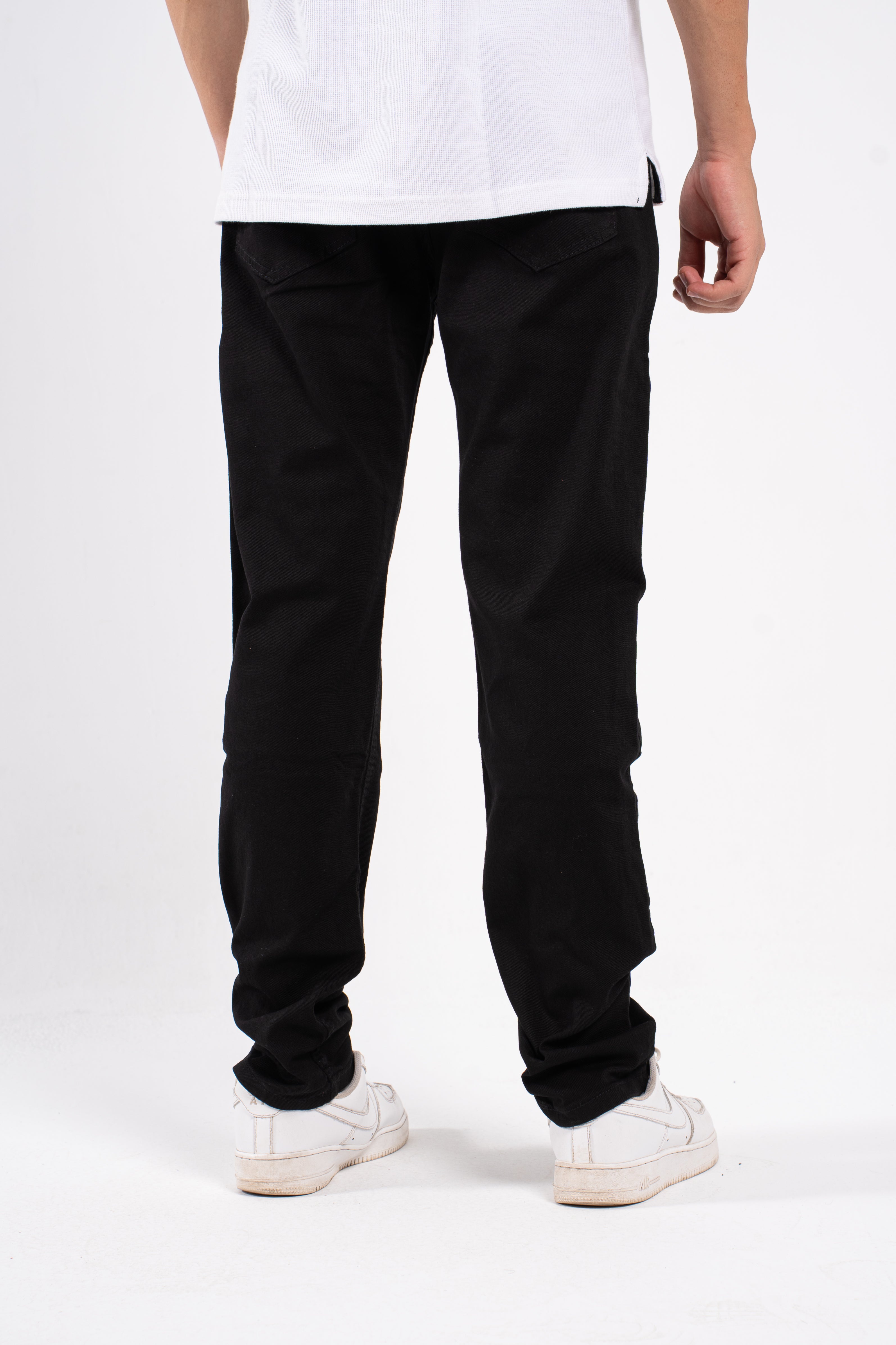 Dark Black Jeans Street Fit