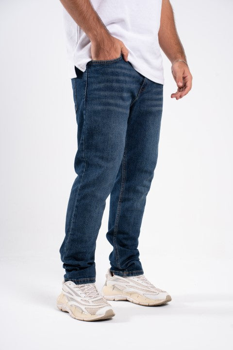 Dark Blue Jeans Street Fit Pants