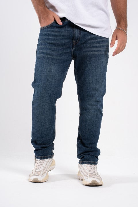 Dark Blue Jeans Street Fit Pants