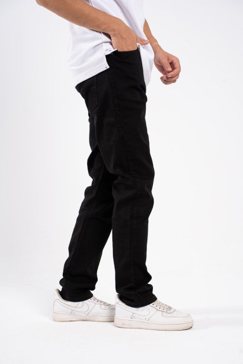 Dark Black Jeans Street Fit