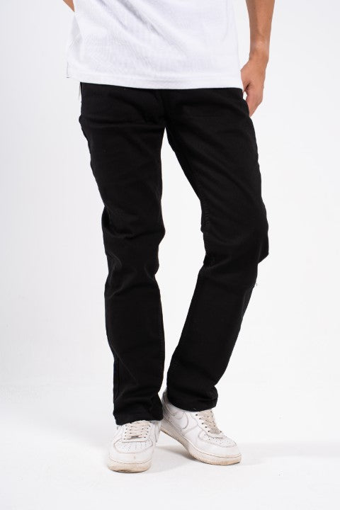 Dark Black Jeans Street Fit