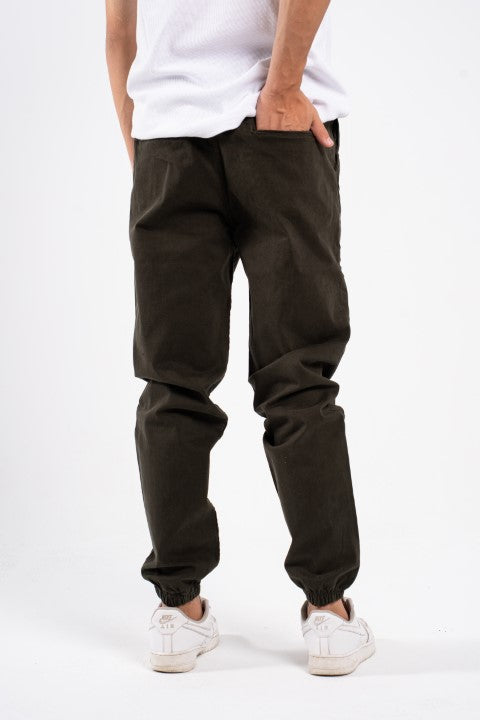 Dark Olive Gabardine Pants
