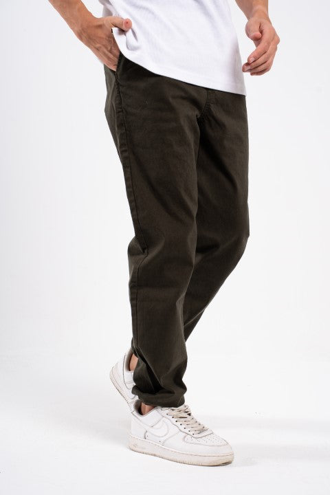 Dark Olive Gabardine Pants